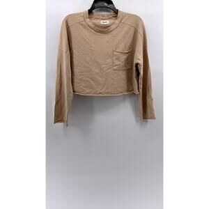 MATE Women's Beige Crewneck Sweatshirt SZ S